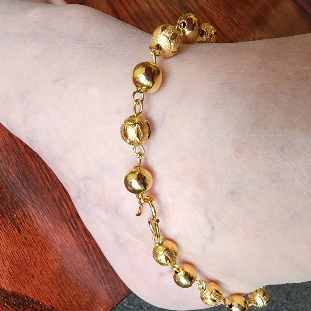 Anklet 11 inches gold plated - Picture 3 of 3